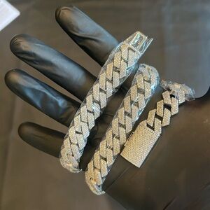 Brand New 15mm 4 Row Cuban Chain 22 Inch | VVS1 Moissanite | Passes Diamond Test